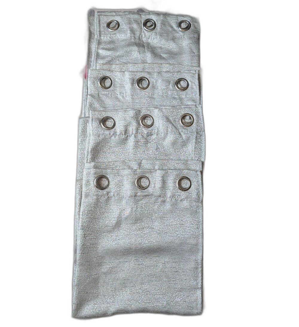 Juicy Couture (4) Gray Sparkly Thermal Woven Room Darkening Curtains 38x84